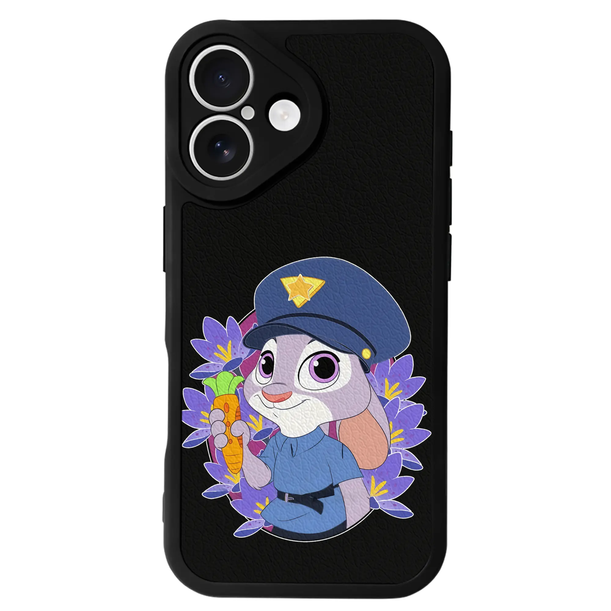 ズートピア グッズ,ジュディ・ホップス - IPhone 16シリーズ対応 ・ シリコンスマホケース ・ レザー調 ・ 高精度フィット ・ 耐衝撃 ・ ワイヤレス充電対応 ・ 精密カット